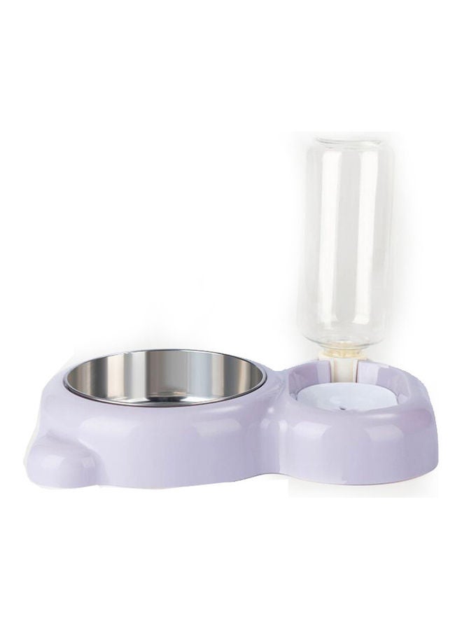 NIBEMINENT Automatic Double Feeding Bowls Purple 27.5x19x13.5cm