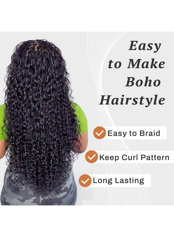 Dorsanee Deep Wave Bulk Hair for Braiding 18 Inch 2 Bundles 200g Natural Black Curly Braiding Hair for Boho Braids No Weft Wet and Wavy Braiding Hair Extensions (#1B,100g/bundle) - Image 4