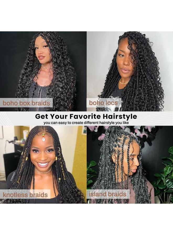 Dorsanee Deep Wave Bulk Hair for Braiding 18 Inch 2 Bundles 200g Natural Black Curly Braiding Hair for Boho Braids No Weft Wet and Wavy Braiding Hair Extensions (#1B,100g/bundle) - Image 5