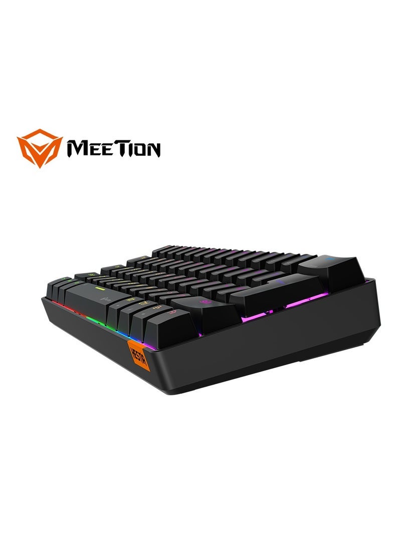MEETION MK005BT Classic Style Dual Mode Bluetooth 60 Gaming Keyboard Ergonomic Design, Double Injection Processing, Mechanical Gaming Keyboard Black
