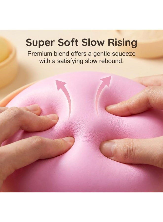 Giant Dumpling Cute Squishy Stress Ball,Jumbo Soft Slow Rising Dumpling Stress Ball,Large Dumpling Cute Squishy,Stress Relief Desk for Office Home Study Adults(Colorful L: 25cm/10 Inch（no Basket） - Image 5