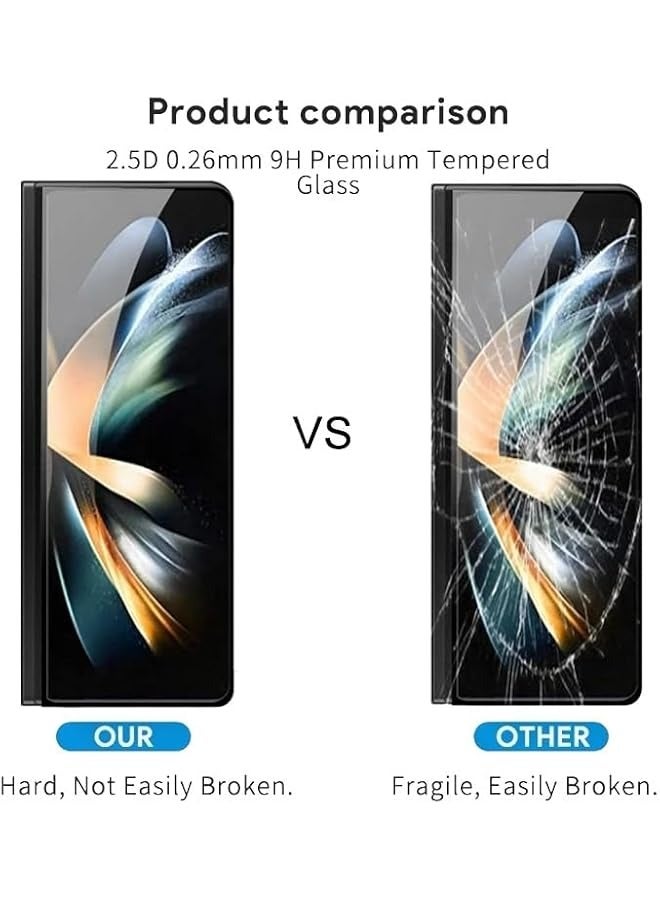 PROMASS [2-Pack] Screen Protector for Galaxy Z Fold 5 Front Tempered Glass Full Coverage Screen Guard 9H Hardness Anti Fingerprint Scratch Resistance for Galaxy Z Fold 5 - Image 4