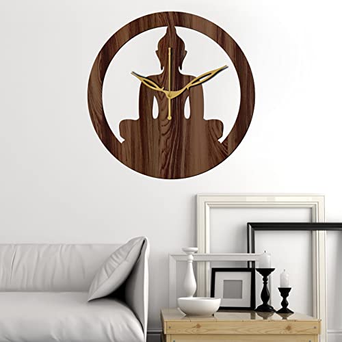 Freny Exim 10" Inch Wooden Wall Clock (Wenge, Small Size, 25cm x 25cm)-039 - Image 5