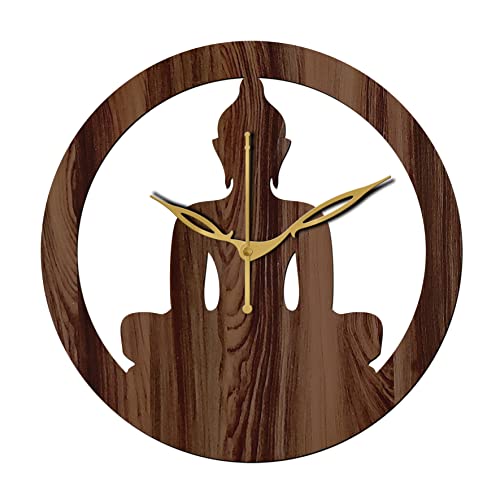 Freny Exim 10" Inch Wooden Wall Clock (Wenge, Small Size, 25cm x 25cm)-039 - Image 1