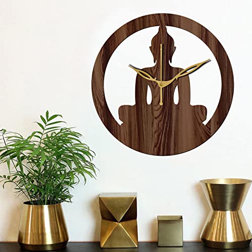 Freny Exim 10" Inch Wooden Wall Clock (Wenge, Small Size, 25cm x 25cm)-039 - Image 2