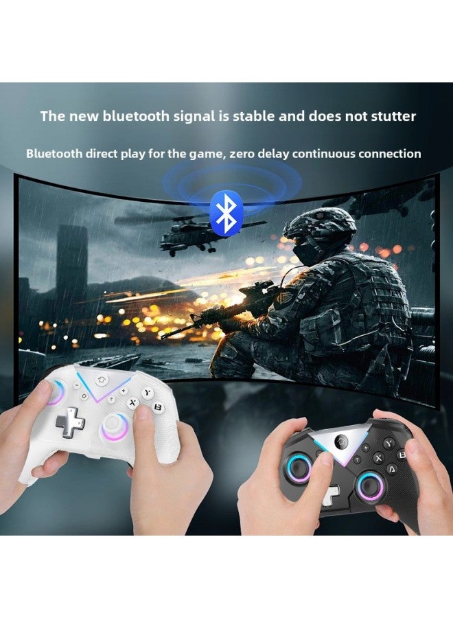 Beauenty Black Myth Wukong Switch Wireless Bluetooth Gamepad PC Mobile NS Universal Somatosensory Vibration With Back Key-Product Color:White (with Packaging) - Image 3