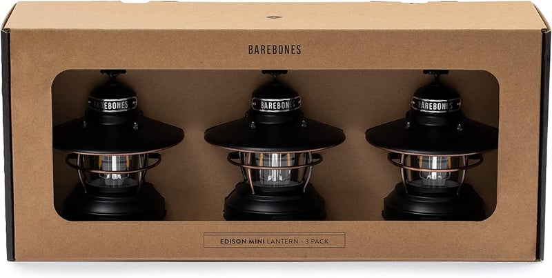 Barebones Edison Mini Lantern (Bronze) 3 Pack - Image 3