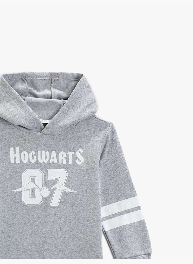 KOTON Harry Potter Printed Hooded Sweatshirt Licenced