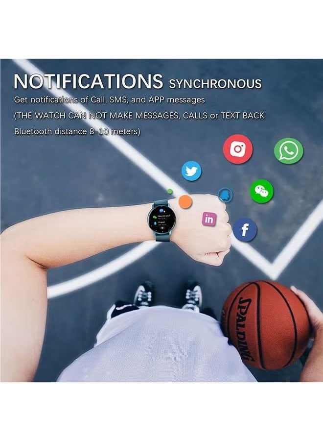 RollsTimi  Men's and women's smartwatches, fitness trackers and heart rate, blood pressure, blood oxygen, sleep monitor IP67 waterproof 1.28" full touch screen fashion sports watch Android IOS, RT-ZL02Pro Blue - Image 4