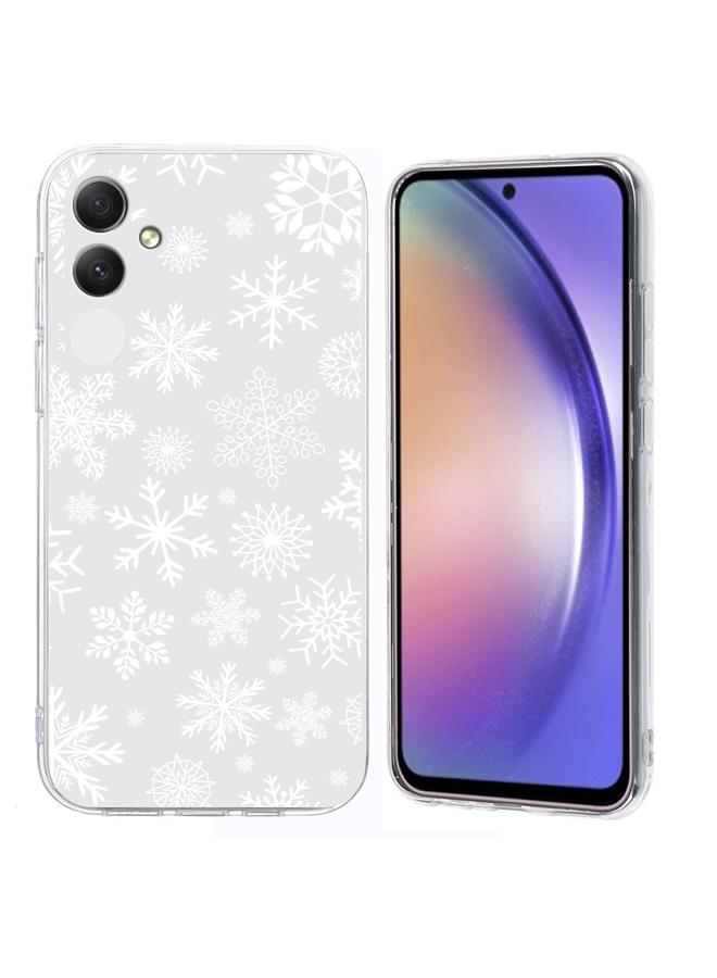 اس-توب جراب لهاتف Samsung Galaxy A05، جراب هاتف شفاف من مادة TPU بنمط عيد الميلاد المرسوم - Image 1