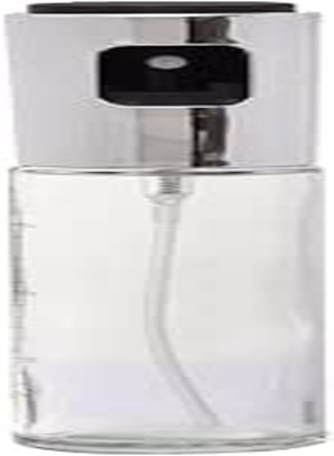 Spaceshoop Generic Glass Edible Oil Spray Bottle With Metal Sprayer Button And One Time Quick Press Easy To Use For Home 100 ML - Silver Clear