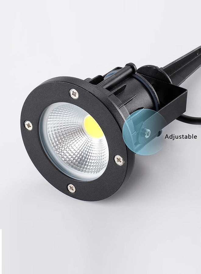 10W في الهواء الطلق أضواء LED 220V ماء المناظر الطبيعية حديقة الإضاءة عالية مشرق بقعة أضواء 3000K الأبيض الدافئ أضواء الأرض الخارجية مع ارتفاع القطب العلم لشجرة العشب ساحة مسار الحديقة الممرات ديكور - Image 4