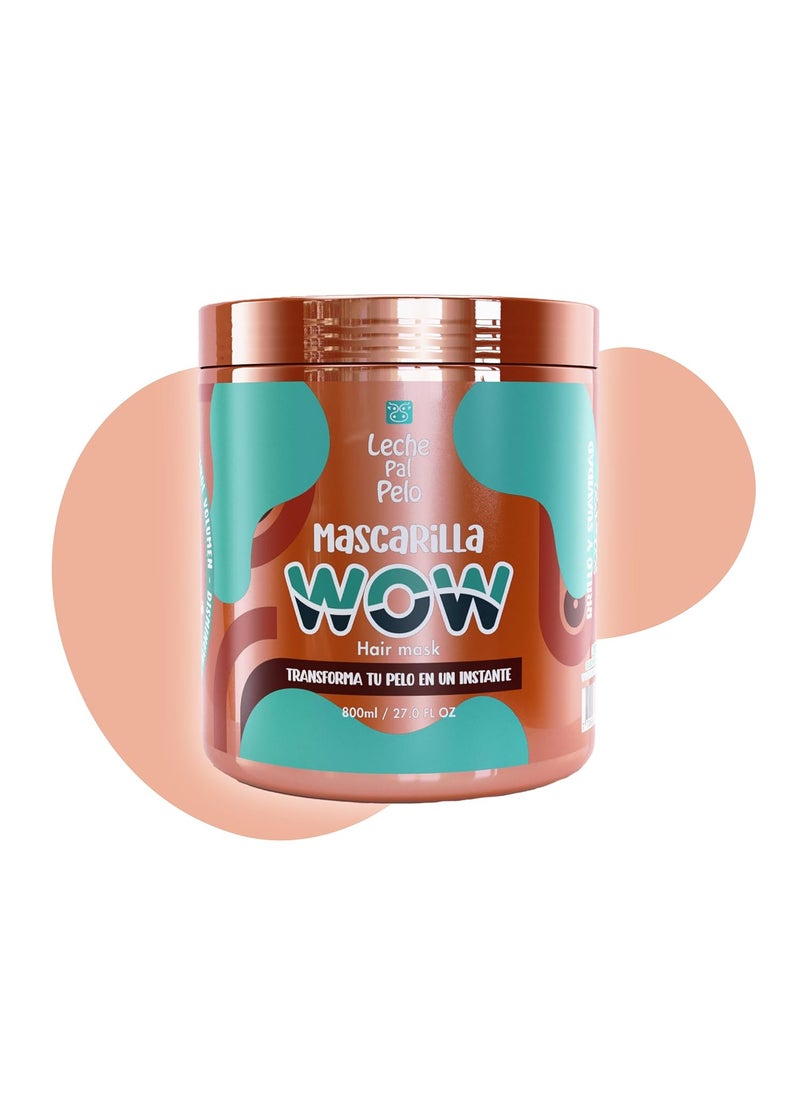 Leche Pal Pelo - Leche Pal Pelo WOW Deep Conditioning Hair Mask with Collagen  Intensive Repair for Frizz Control Smooth  Shiny Hair 27 fl oz - Image 1