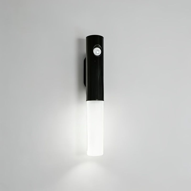 Black Button Control LED Sensor Wall Lamp With Veneer Design 3 Modes - Image 2