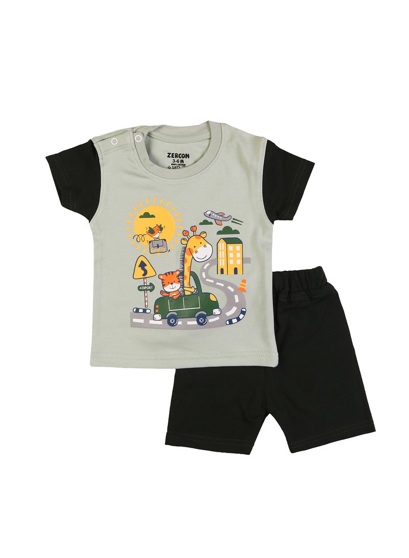 Zercon Summer Pajama Set for Newborn Babies 6286 - Image 1