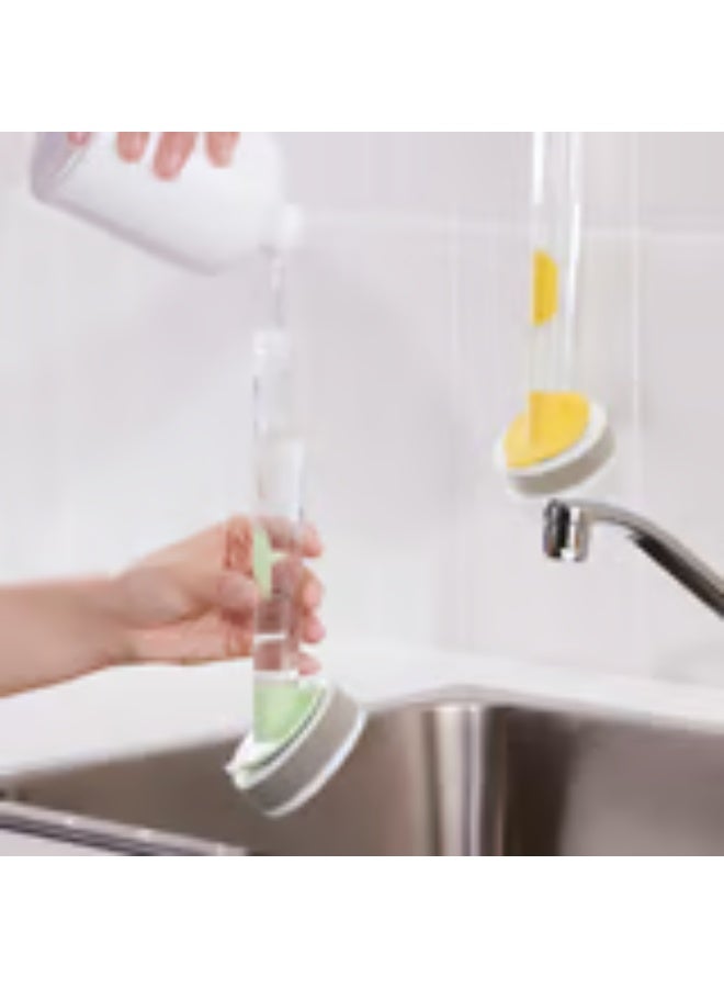 3-piece dish sponge set with light green soap dispenser - Image 3
