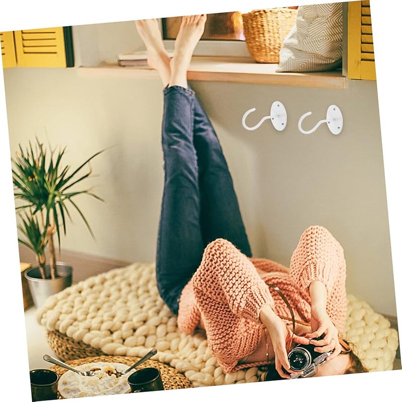 VICASKY 4 قطع خطافات سقف حديدية متينة لتعليق سلال النباتات والملابس - Image 5