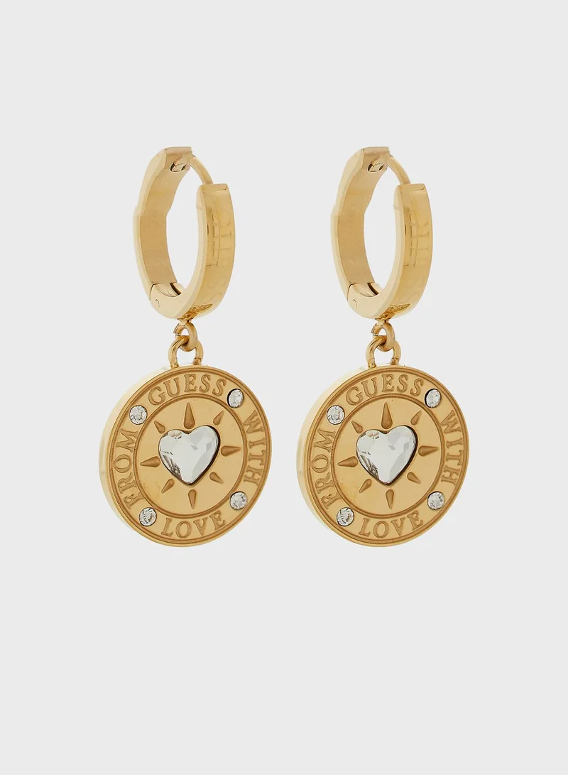 GUESS Stone Drop Earrings