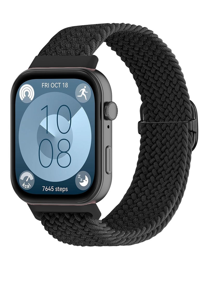 VINSOC Nylon Strap Compatible with Huawei Watch Fit 3 Strap, Elastic Nylon Watchband Sport Replacement Soft Band for Huawei Watch Fit 3 Band Smartwatch Watch bracelet  - Image 1