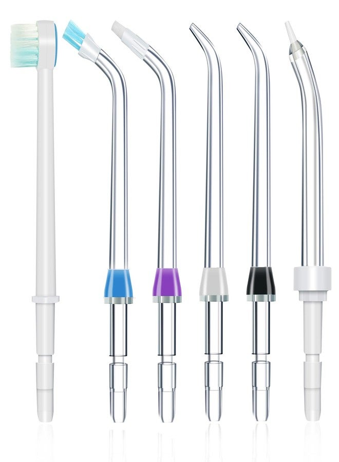 Hwxtoxy Replacement Tips for Waterpik Water Flosser,Replacement Classic Jet Tips Compatible Brush Heads for Waterpik (AquaFlosser 6 Tips) - Image 1