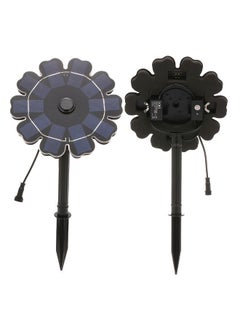 NIBEMINENT Flower Shaped Solar Fountain Pump With Stake Black/Blue 