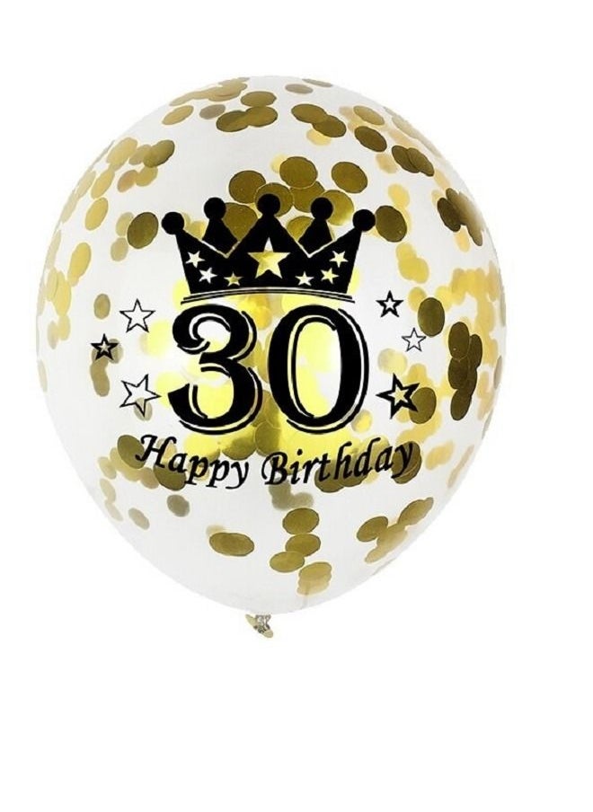 Brain Giggles Brain Giggles Happy Birthday Latex Balloons - 30th Birthday Balloons - 15pcs  - Image 3