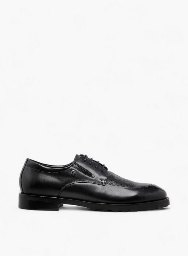 DUCHINI Men Leather Lace-Up Derby Shoes - Image 3