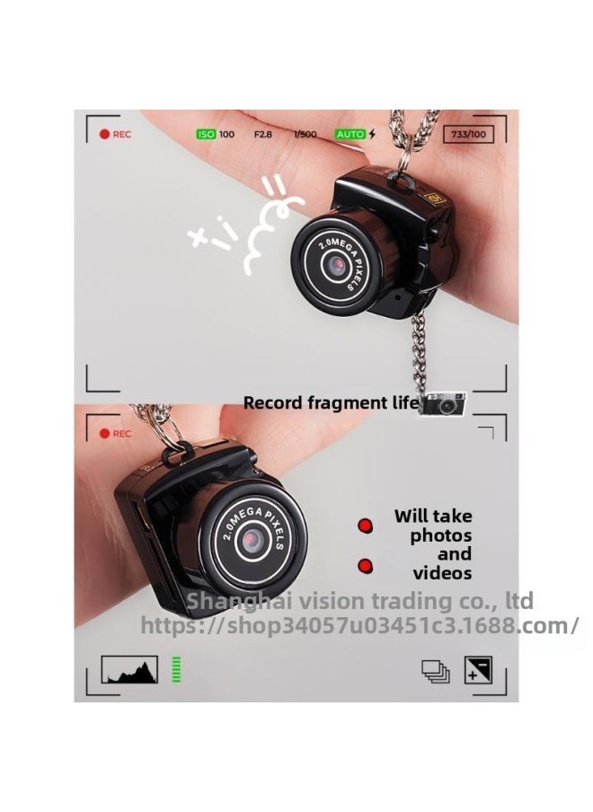 Generic Mini Digital Camera Campus Mini HD Portable Small Student Party Portable Card Machine Gift For Boys And Girls-Body Color:[standard Version] Camera + Necklace (you Need To Bring Your Own Memory Card And Card Reader) (can Record And Transmit Mobile Phones)  - Image 4