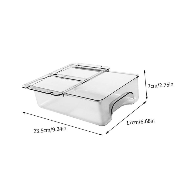 Veemoon Desk Organizer Hidden Drawer Pen Holder Box Stationery Storage Office Accessories Black - Image 3