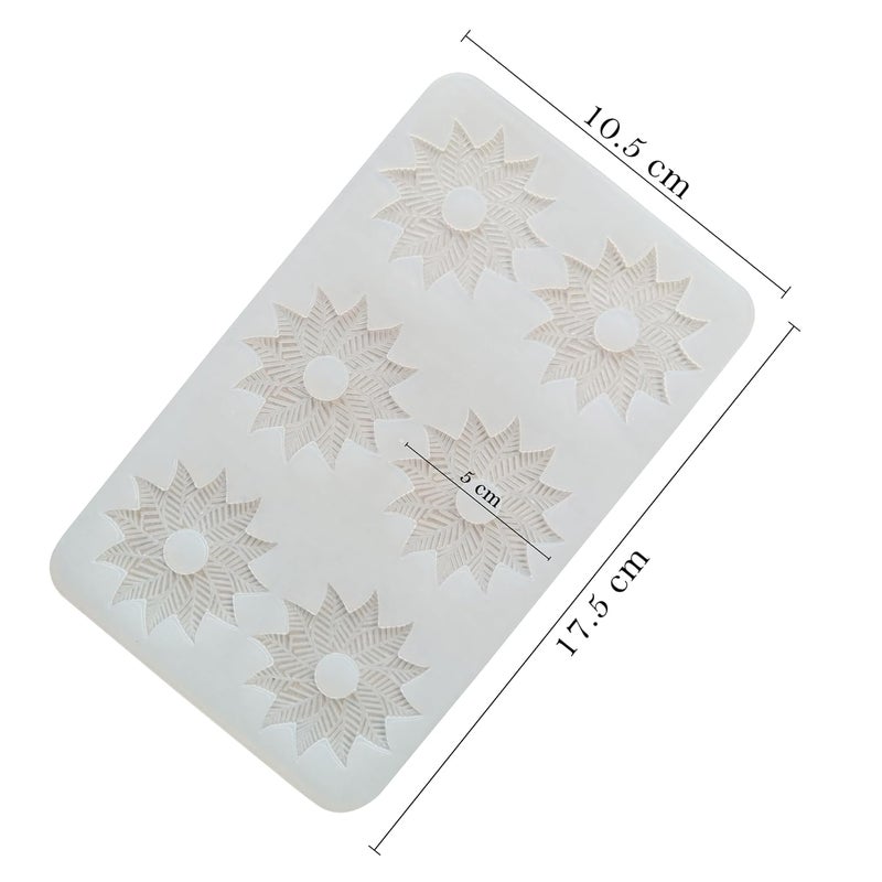 MoldBerry Garnising Mold Flower Shape Silicone Garnish Making Mold Chocolate Mould Candy Crayons Fondant Resin Cake Decoration Tools for DIY Dessert Decoration Garnish Pack of 1 - Image 2