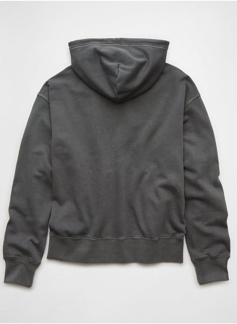 American Eagle Logo Graphic Drawstring Pullover Hoodie  - Image 5