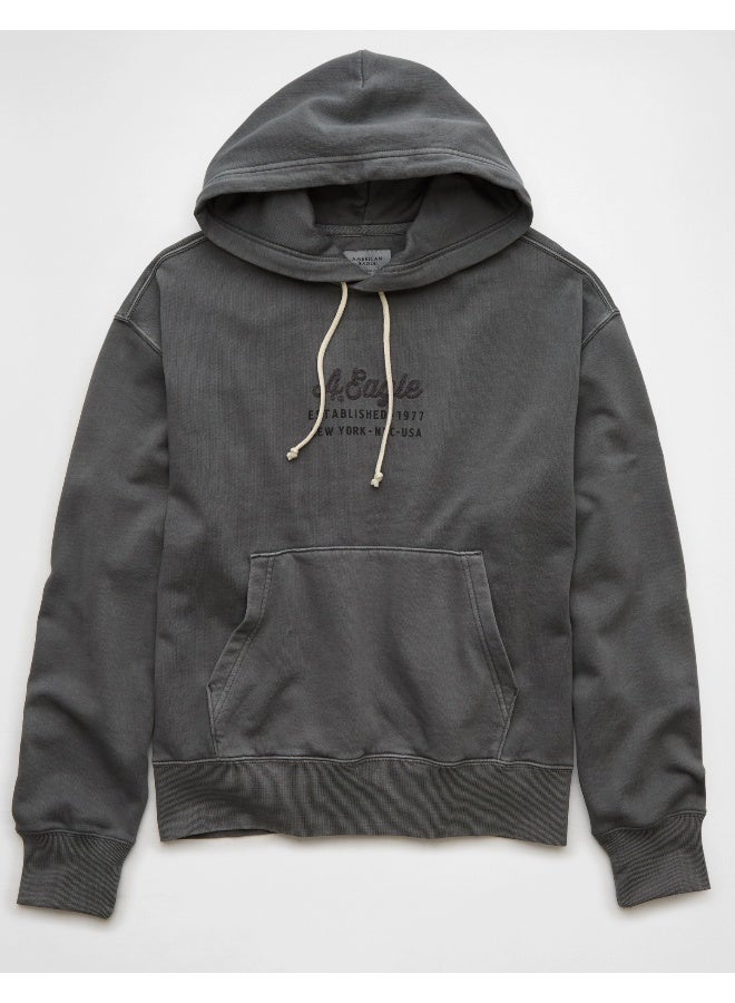 American Eagle Logo Graphic Drawstring Pullover Hoodie  - Image 2