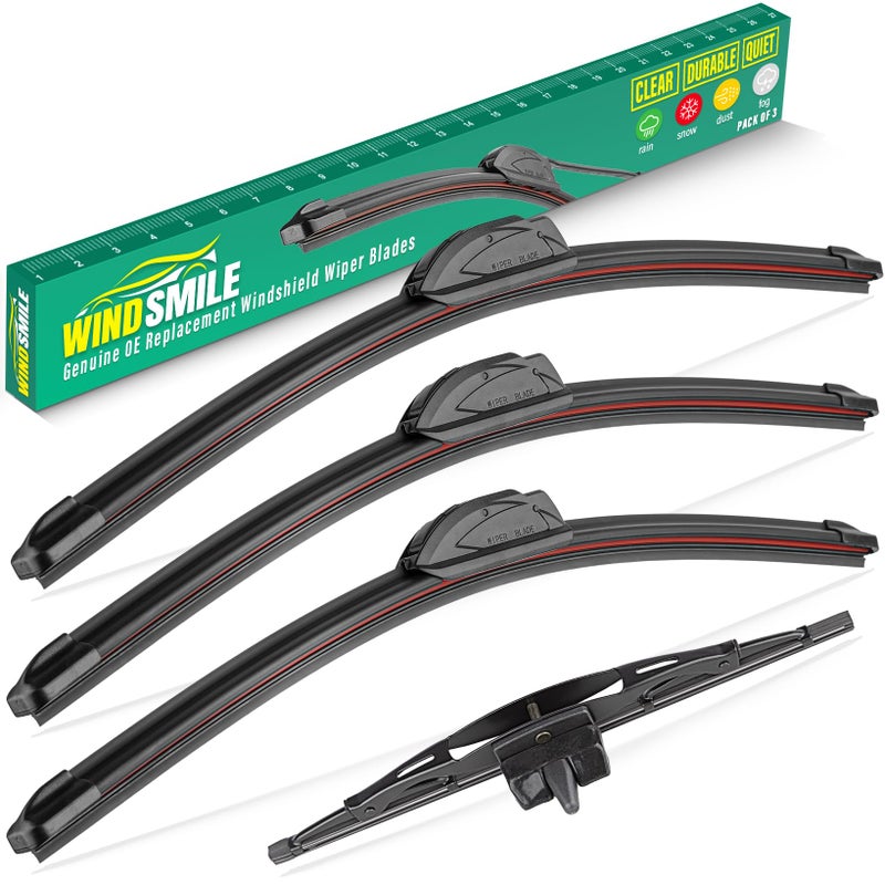 WINDSMILE 16 14 14 10 Windshield Wiper Blades Replacement for Toyota FJ Cruiser 2007 2008 2009 2010 2011 2012 2013 2014 Premium All Weather Front Rear Wipers Set OEM Quality Pack of 4 - Image 2