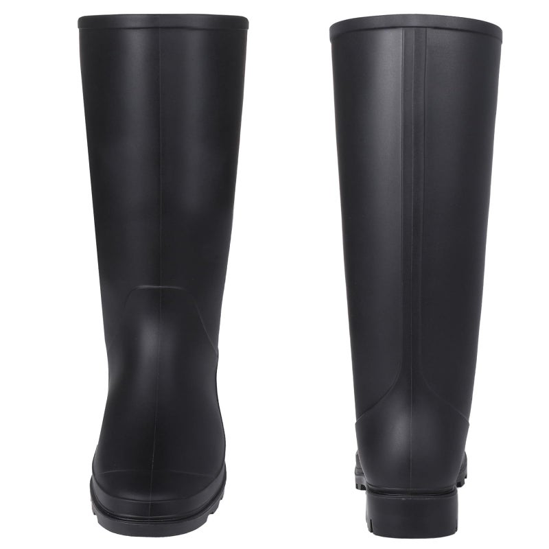 Asgard Womenâ€™s Tall Rain Boots Knee High Waterproof Rainboots Rubber Garden Boots- Slim Calf Black 38 (Size 8) - Image 5