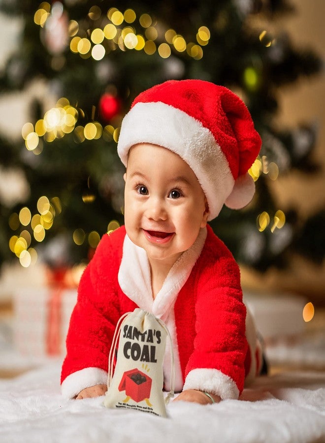 Cindeer 6 Pcs Christmas Santa's Coal Bag and Lump of Coal for All Naughty Mined in the North Pore Jewelry Bag Christmas Drawstring Bag of Coal for Xmas Holiday Stocking Filler Party Favor Supplies - Image 5