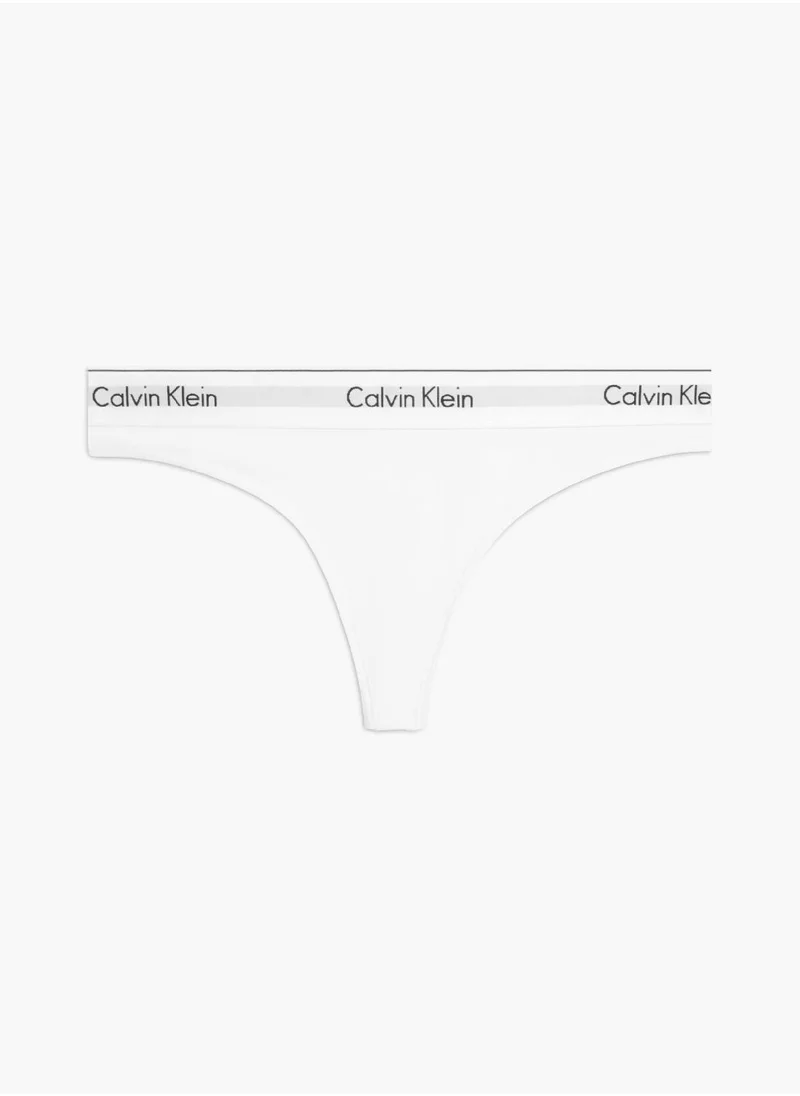 CALVIN KLEIN Women's Thong - Cotton Blend, White