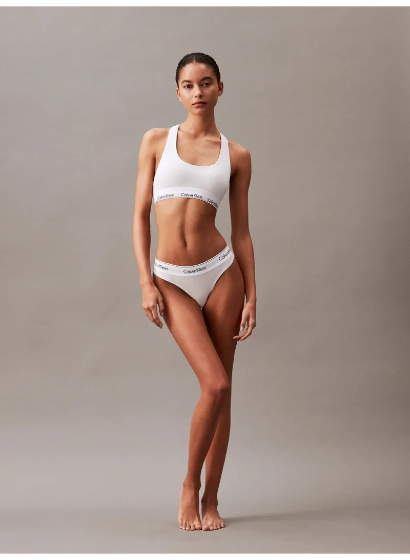 Calvin Klein White Modern Cotton Thong for Women | Best Price UAE