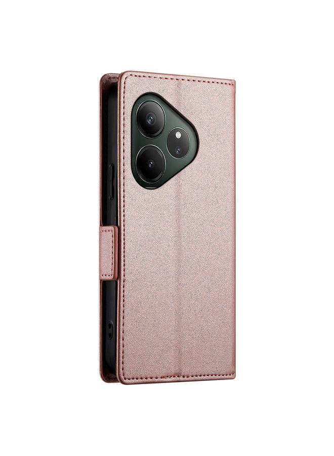 S-TOP Case For Realme GT 6 Global Side Buckle Magnetic Frosted Leather Phone Case - Image 3