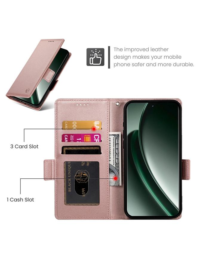 S-TOP Case For Realme GT 6 Global Side Buckle Magnetic Frosted Leather Phone Case - Image 4