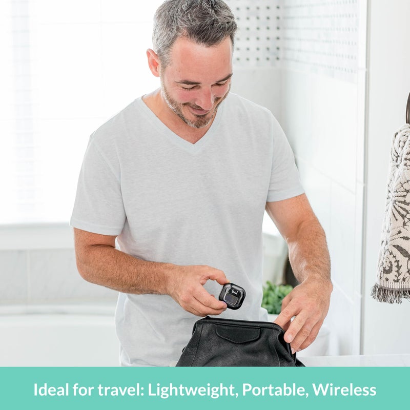 Bril UV-C Toothbrush Sanitizer and Holder, Portable Cleaner, Travel Cover, Magnetic Holder, and Rechargeable Case for Any Size Toothbrush, Black - Image 4