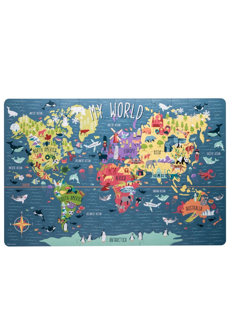 Stephen Joseph Kids Floor Puzzle World  - Image 2