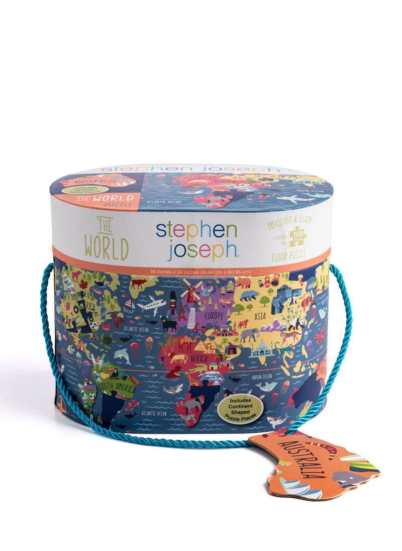 Stephen Joseph Kids Floor Puzzle World  - Image 3