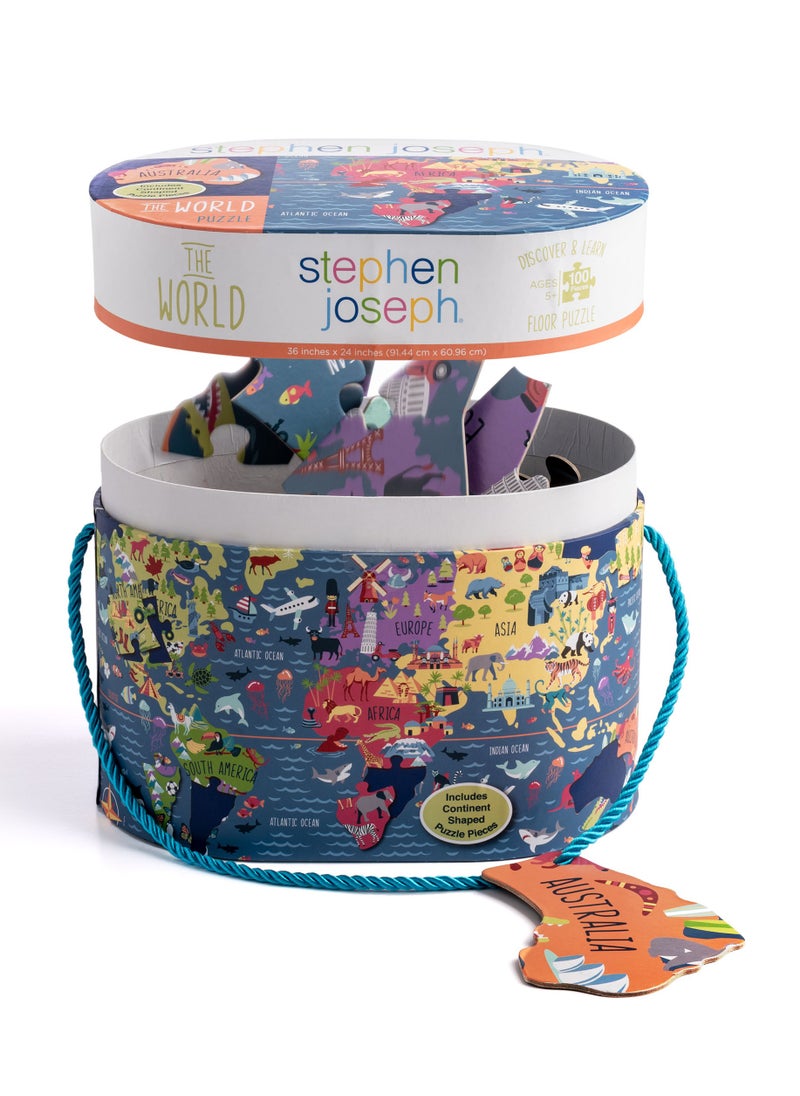 Stephen Joseph Kids Floor Puzzle World  - Image 4