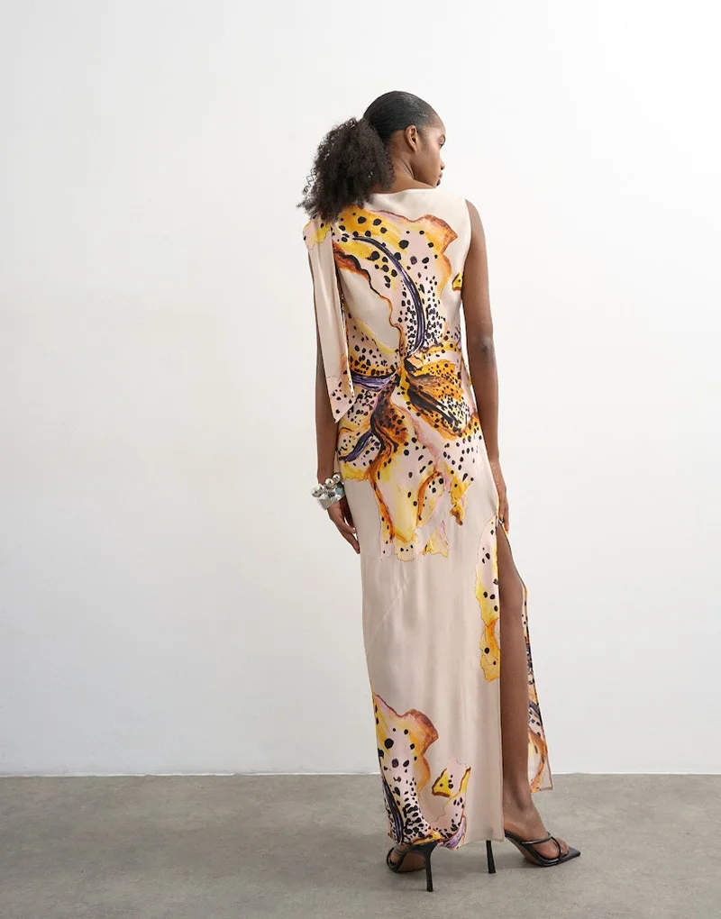TOPSHOP Tie Neck  Woven Dress