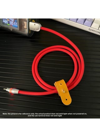 Creative Bee Net Luminous Silicone Data Cable Guest Double Typec Fast Charging Line Suitable For 16iPad Car Carplay-Color:1.5m [usb To For Iphone 12w]-Model:[red] Silicone Data Cable [bee Net Rgb Luminous Data Cable] - pzsku/ZC8316AD2BE7F8D5B1C9EZ/45/1745977730/da3ea72e-3347-4aca-9708-71e84010e222