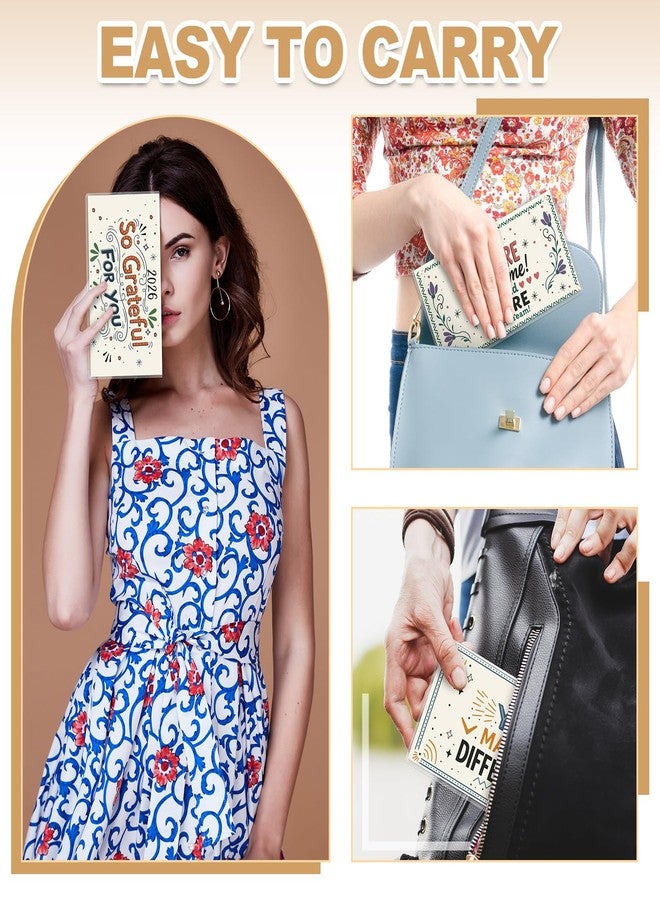 ReliThick 6 Pcs 2026 Pocket Calendar for Purse Monthly Planner Notebook Small Pocket Calendar Journals Notepads Appreciation Present Gift for Women Teacher School Office (Drawing Confetti) - Image 3