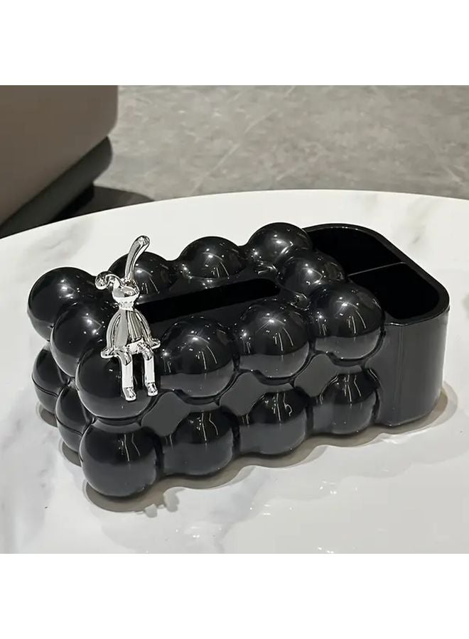 حامل علبة المناديل على شكل سحابة بيضاء مع حامل جهاز التحكم عن بعد لغرفة المعيشة - Image 4