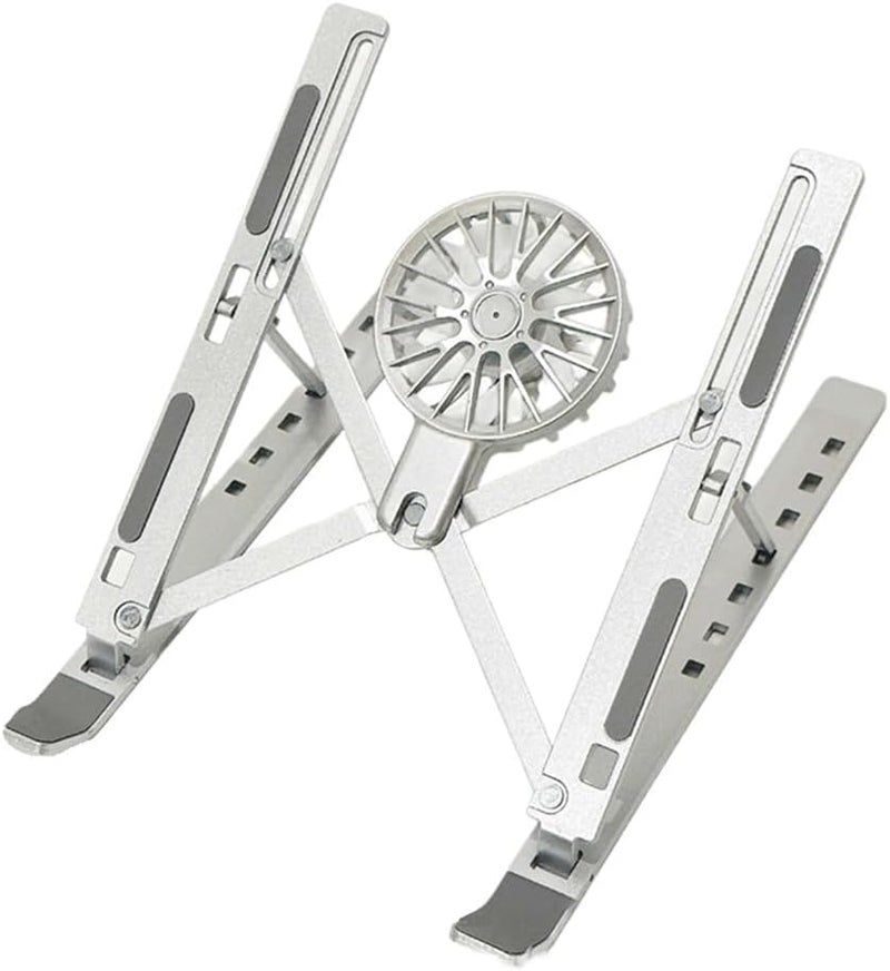 Laptop Stand Laptop Cooler Stand for Desk, Portable Foldable Laptop Bracket with Fan for 16-18 Inch Tablet Laptop Notebook Notebook Holder(Silver,16inch) - Image 1