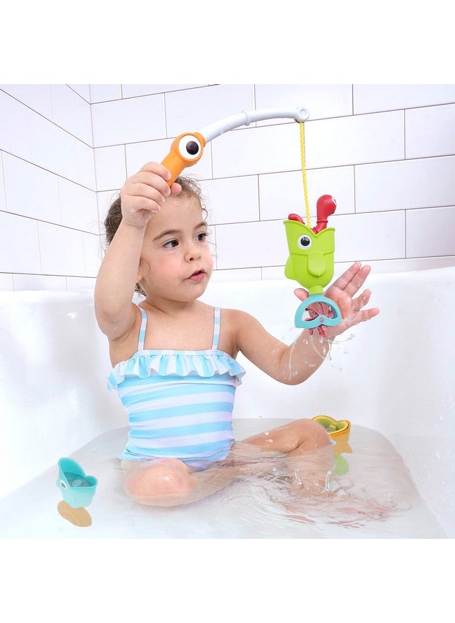 Yookidoo Yookidoo Toddler Baby Bath Magnetic Fishing Game Toy with Water Effects (Ages 2+) Includes 3 Moving Fish, Worm & Fishing Pole (4pc) Floating Fish Playset for Bath Time or Pool (Mold Free)  - Image 5