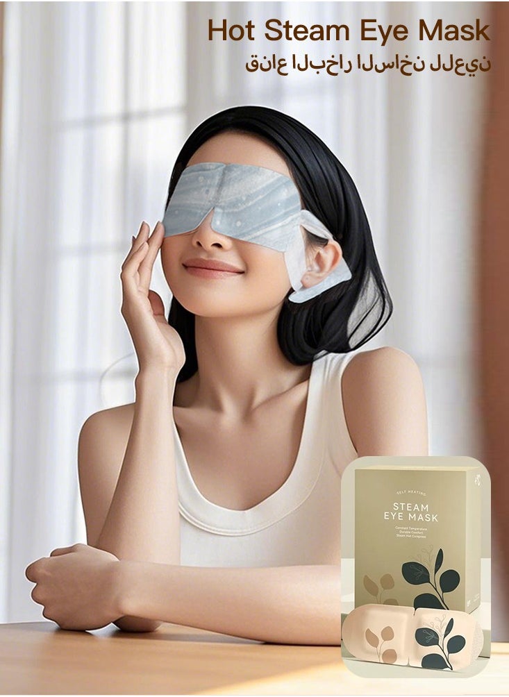 20 Packs Steam Eye Masks for Dry Eyes, Warm Compress Relief for Eye Fatigue & Puffiness, Sleep Heated Eye Mask, Disposable Travel Essentials, Spa Relaxation Gift for Women, 10Pcs Lavender and 10Pcs Calendula